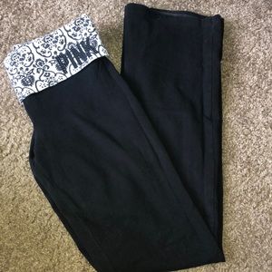 VS Pink Yoga Pants with band Size Small wide leg